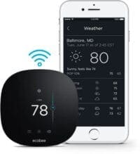 Ecobee thermostat with smart phone