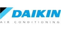 Daikin logo with blue font Air Conditioning text.