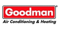 Goodman logo for air conditioning and heating services.
