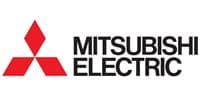 Mitsubishi Electric logo with red diamond shapes.